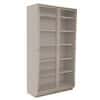 Cole-Parmer Floor Cabinet with Glass Hinged Doors, 48x84x22; Silver Gray