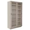 Cole-Parmer Floor Cabinet with Glass Sliding Doors, 48x84x22; Silver Gray