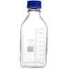 Cole-Parmer Glass Media Bottles, Class A, Square, 1000 mL (33.8 oz); 10/PK