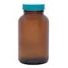 Cole-Parmer GLC-02120 Economy Pre-Cleaned Wide-Mouth Bottle, Amber Glass, 250mL; 24/CS