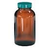 Cole-Parmer GLC-02137 Economy Pre-Cleaned Wide-Mouth Bottle, Amber Glass, 500mL; 12/CS