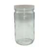 Cole-Parmer Straight-Sided Round Jar, Clear Glass, 1000mL (34 oz); 12/CS