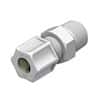 Compression to Threaded Fitting, Straight Adapter, PVDF, 3/8" OD x 3/8" NPT(M); 5/Pk