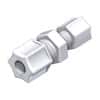 Compression Fitting, Straight Union, PVDF, 3/8" OD; 5/Pk