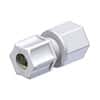 Compression to Threaded FItting, Straight Adapter, PP, 3/8" OD x 3/8" NPT(F); 10/Pk