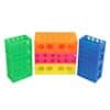 Cole-Parmer 4-Way Interlock Tube Rack, PP, Fluorescent Colors; 5/PK