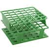 Cole-Parmer Durable Tube Rack, Half Size, POM, 16mm, 36-Place, Green; 8/CS