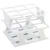 Cole-Parmer Durable Tube Rack, Half Size, POM, 30mm, 9-Place, White; 8/CS
