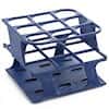 Cole-Parmer Durable Tube Rack, Half Size, POM, 30mm, 9-Place, Blue; 8/CS
