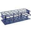 Cole-Parmer Durable Tube Rack, Full Size, POM, 30mm, 24-Place, Blue; 8/CS