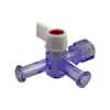 Cole-Parmer Disposable 4-Way Stopcock, PC, Female x Female x Male Locking; 10/Pk
