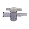 Cole-Parmer Disposable 1-Way Stopcock, PC, Female x Male Slip; 100/Pk