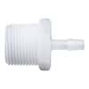 Cole-Parmer Threaded to Hose Barb Fitting, Straight Adapter, Natural Kynar®, Cleanroom Packed, 3/4" NPT(M) x 3/8" ID; 10/Pk