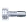 Cole-Parmer Luer to Hose Barb Fitting, Straight Adapter, CrystalVu™, Cleanroom Packed, Large Bore Male Luer x 3/16" ID; 10/Pk