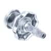 Cole-Parmer Luer to Hose Barb Fitting, Straight Adapter, CrystalVu™, Cleanroom Packed, Female Luer x 3/16" ID; 10/Pk