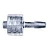 Cole-Parmer Luer to Hose Barb Fitting, Straight Adapter, CrystalVu™, Cleanroom Packed, Male Luer x 5/32" ID; 10/Pk