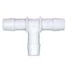 Cole-Parmer Hose Barb Fitting, Tee Union, White Nylon, Cleanroom Packed, 5/32" ID; 10/Pk