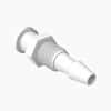 Cole-Parmer Luer to Hose Barb Fitting, Straight Adapter, White Nylon, Cleanroom Packed, Panel-Mount Female Luer x 1/8" ID; 10/Pk