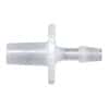 Cole-Parmer Luer to Hose Barb Fitting, Straight Adapter, Natural Kynar®, Cleanoom Packed, Male Slip Luer x  1/16" ID; 10/PK