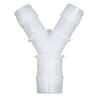 Cole-Parmer Hose Barb Fitting, Y Reducer, Natural Kynar®, Cleanroom Packed, 3/8" ID x 1/2" ID; 10/Pk