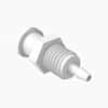 Cole-Parmer Luer to Hose Barb Fitting, Straight Adapter, White Nylon, Cleanroom Packed, Panel-Mount Female Luer x 1/16" ID; 10/Pk