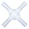 Cole-Parmer Hose Barb Fitting, Cross Union, Animal-Derivative-Free Polypropylene, Cleanroom Packed, 3/16" ID; 10/Pk