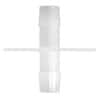 Cole-Parmer Port Disk Hose Barb Fitting, Natural Kynar® Flex, Opposing Barb, Cleanroom Packed, 1/2" ID; 10/Pk