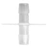 Cole-Parmer Port Disk Hose Barb Fitting, Polypropylene, Opposing Barb, Cleanroom Packed, 1/4" ID; 10/Pk