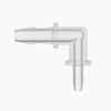 Cole-Parmer Hose Barb Fitting, Reducing Elbow, Animal-Derivative-Free Polypropylene, Cleanroom Packed, 3/32" ID x 1/16" ID; 10/Pk