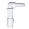 Cole-Parmer Hose Barb Fitting, Reducing Elbow, White Nylon, Cleanroom Packed, 1/8" ID x 3/32" ID; 10/Pk