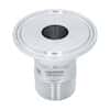 Cole-Parmer Fitting, 316L Stainless Steel, Straight, Sanitary Clamp to Threaded Adapter, 1" Clamp x 1-1/2" NPT(M); 1/Each