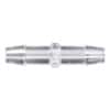 Cole-Parmer Hose Barb Fitting, Straight Union, Natural Polycarbonate, 3/16" ID; 10/Pk
