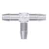 Cole-Parmer Hose Barb Fitting, Tee Union, Natural Polycarbonate, 3/32" ID; 10/Pk