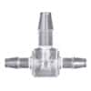 Cole-Parmer Hose Barb Fitting, Enlarging Tee, Natural Polycarbonate, 5/32" ID x 5/32" ID x 1/4" ID; 10/Pk