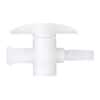 Cole-Parmer 1-Way Stopcock, Natural Kynar PVDF, Male Slip x Male Slip; 10/Pk