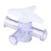 Cole-Parmer 4-Way Stopcock, Gamma-Stable Polycarbonate, Female x Female x Female; 10/Pk