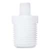 Cole-Parmer Nipple Fitting, Straight Reducer, PVDF, 1/2" x 1/4" NPT(M); 10/PK