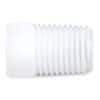 Cole-Parmer Threaded to Plug Fitting, Straight Adapter, PVDF, 1/2"  NPT; 10/PK