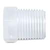 Cole-Parmer Threaded to Plug Fitting, Straight Adapter, PP, 10-32'; 10/PK