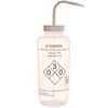 Cole-Parmer Safety Wash Bottle, LDPE, Vented, Ethanol, 1000mL (32oz); 4/PK