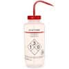 Cole-Parmer Safety Wash Bottle, LDPE, Vented, Acetone, 1000mL; 4/PK