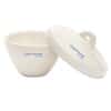 Cole-Parmer Wide-Form Crucible with Cover, Porcelain, 10 mL; 6/PK