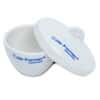 Cole-Parmer Wide-Form Crucible with Cover, Porcelain, 20 mL; 6/PK