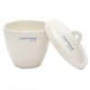 Cole-Parmer High-Form Crucible with Cover, Porcelain, 100 mL; 6/PK
