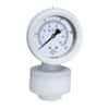 Cole-Parmer PVDF Pressure Gauge, PTFE diaphragm seal, 1/4" NPT(F); 0 to 30 psi