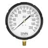 4.5" Filled Industrial Pressure Gauge, 30" Hg to 30 psi
