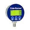 Cole-Parmer High-Accuracy Digital Gauge, -30.0" Hg to 200 psig Vacuum and Pressure,  4-Digit LCD