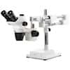 Cole-Parmer MSS-400 Professional Trinocular Stereozoom Microscope, Double-Arm Boom Stand; 100-240 VAC