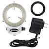 144 LED Intensity-Adjustable Ring Light for Stereo Microscopes with White Housing
