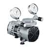 Cole-Parmer PTFE-Coated Vacuum Pump, Gauge/Reg/Valve; 0.75 cfm/23.2"Hg-25psi/115V